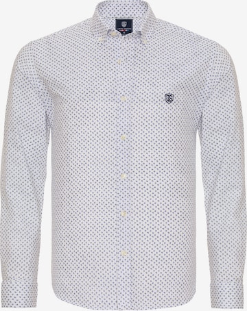 Jimmy Sanders Slim fit Button Up Shirt in White: front