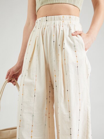 Wide leg Pantaloni di sessun in bianco