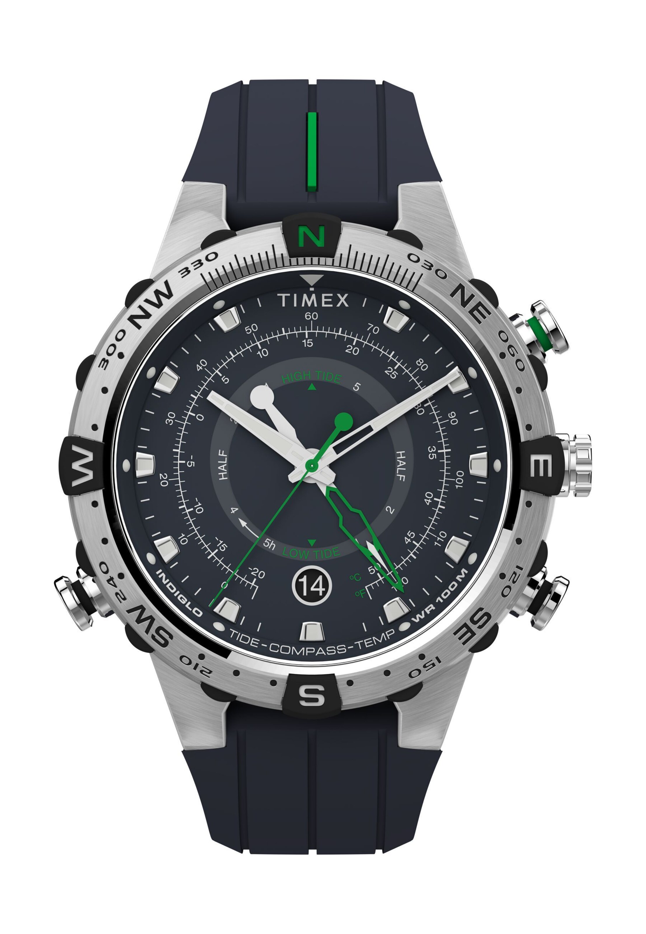 Montre à affichage analogique TIMEX en noir : devant