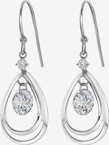 Lucardi Earrings in Silver: front