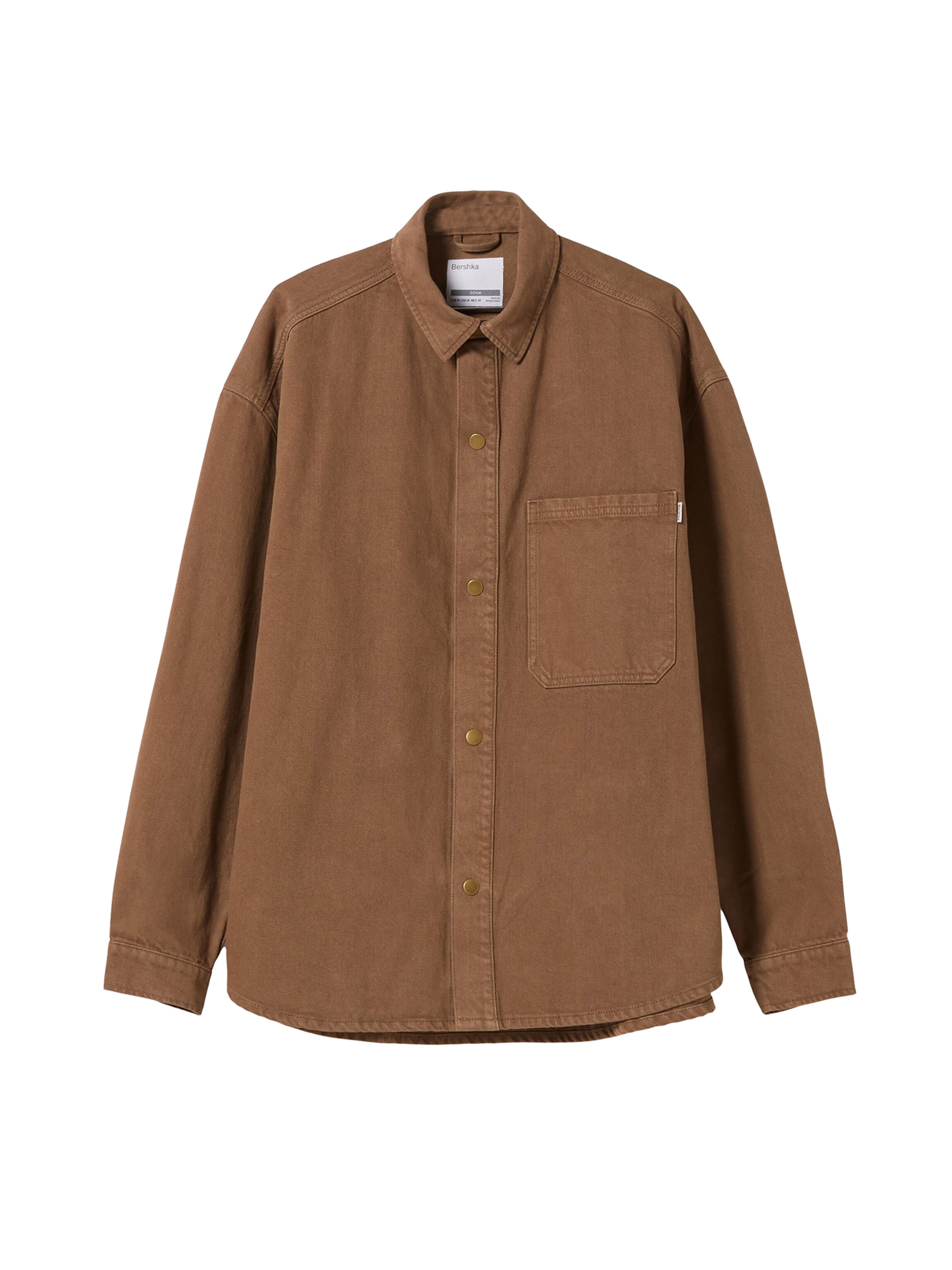 Bershka Regular Fit Paita värissä ruskea: etupuoli