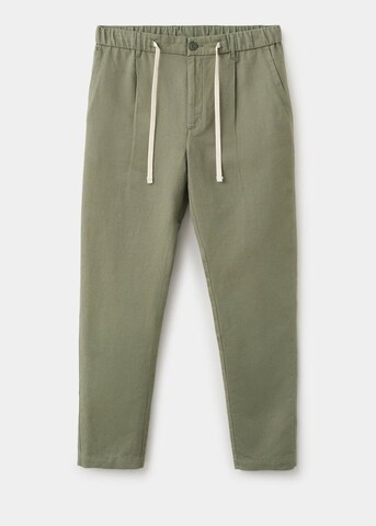 MANGO MAN Slim fit Pleat-Front Pants 'Romelino' in Green