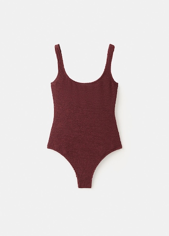 MANGO Bralette Swimsuit 'Naxos' in Red