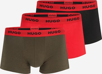 HUGO Red Boxerky – zelená: přední strana