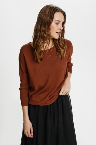 SAINT TROPEZ Sweater 'Mila' in Brown: front