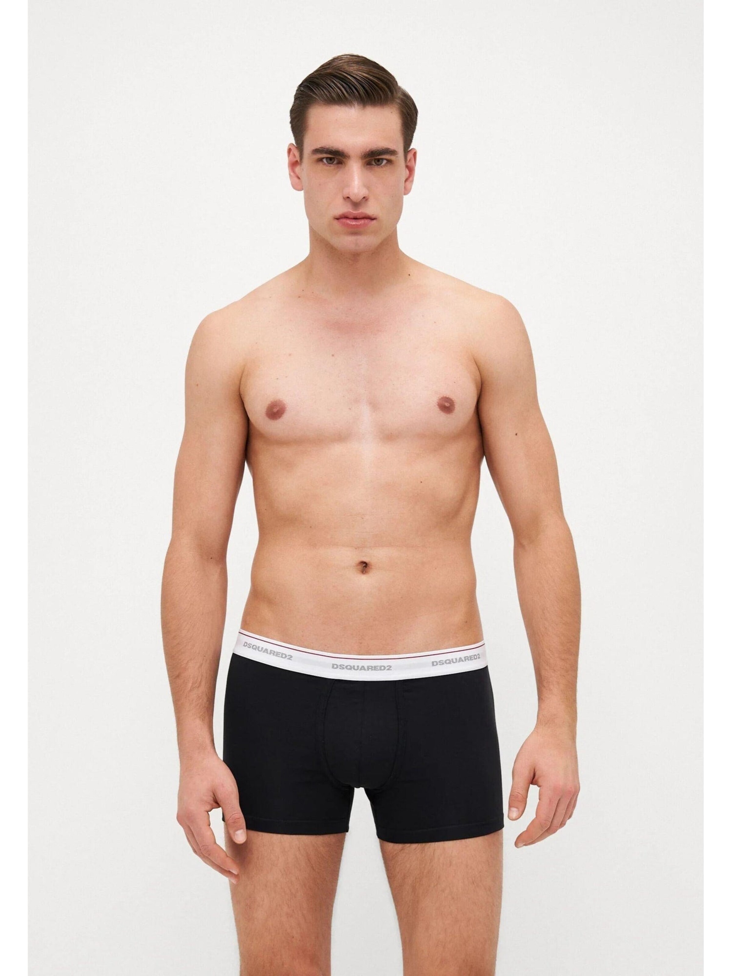 DSQUARED2 Boxershorts '3 Pack Men's Boxer Shorts White, Grey, and Black' i vit