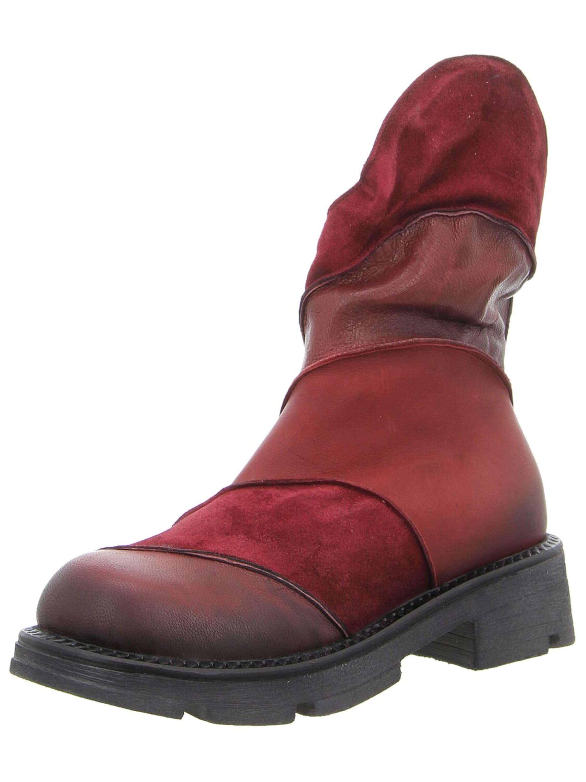 Papucei Ankle Boots 'Damen Stiefelette BOOP BORDO Echt Leder in bordeaux' in Red: front