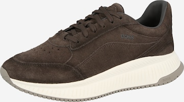Baskets basses 'TTNM' BOSS en marron : devant
