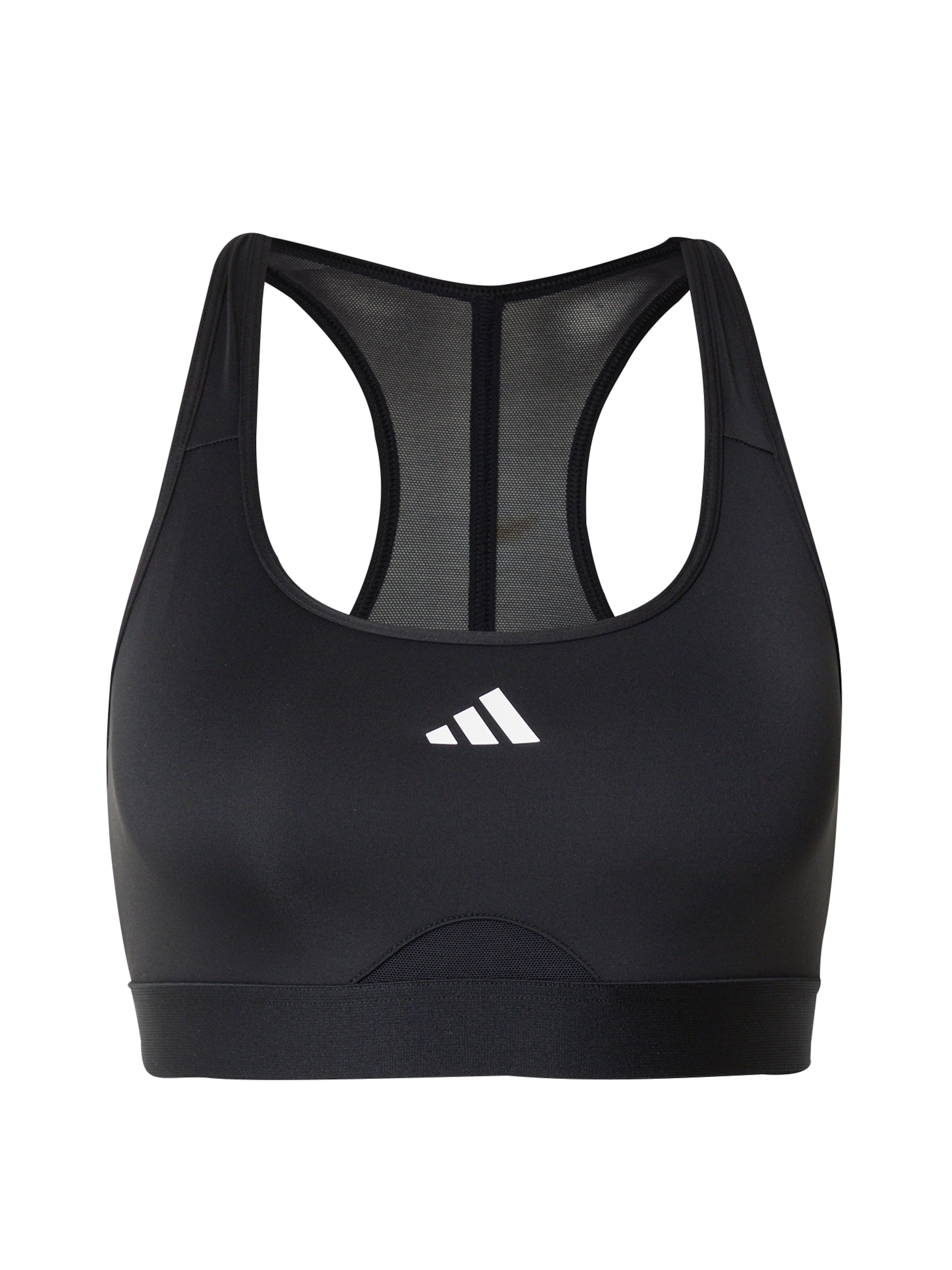 Bustino Reggiseno sportivo 'PWRCT' di ADIDAS PERFORMANCE in nero: frontale