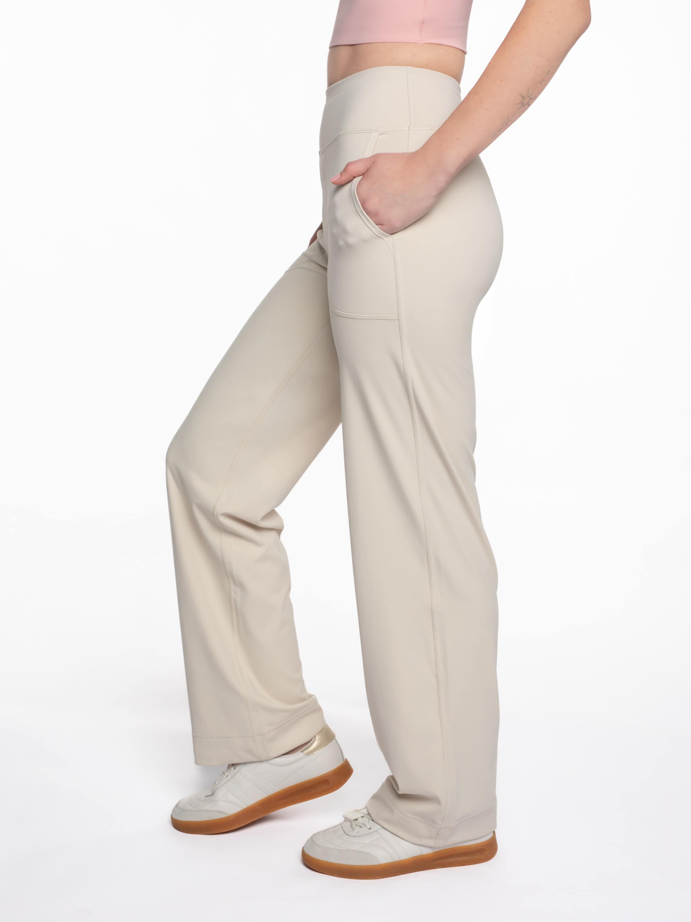 mymotus Wide leg Sports trousers 'Damen Sporthose , myotus® ladies jazzpant YW101' in White