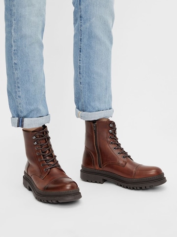 Bianco Lace-Up Boots 'GRANT' in Brown: front
