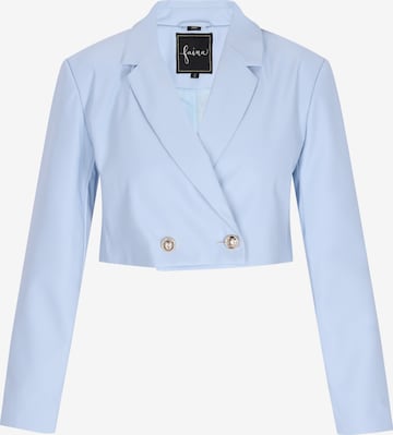 Blazer di faina in blu: frontale