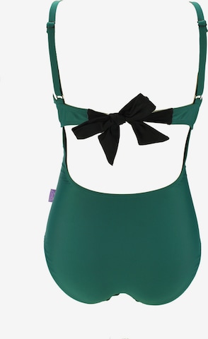 petit amour T-shirt Swimsuit 'Amandine' in Green