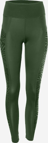 Kismet Yogastyle Skinny Workout Pants in Green: front