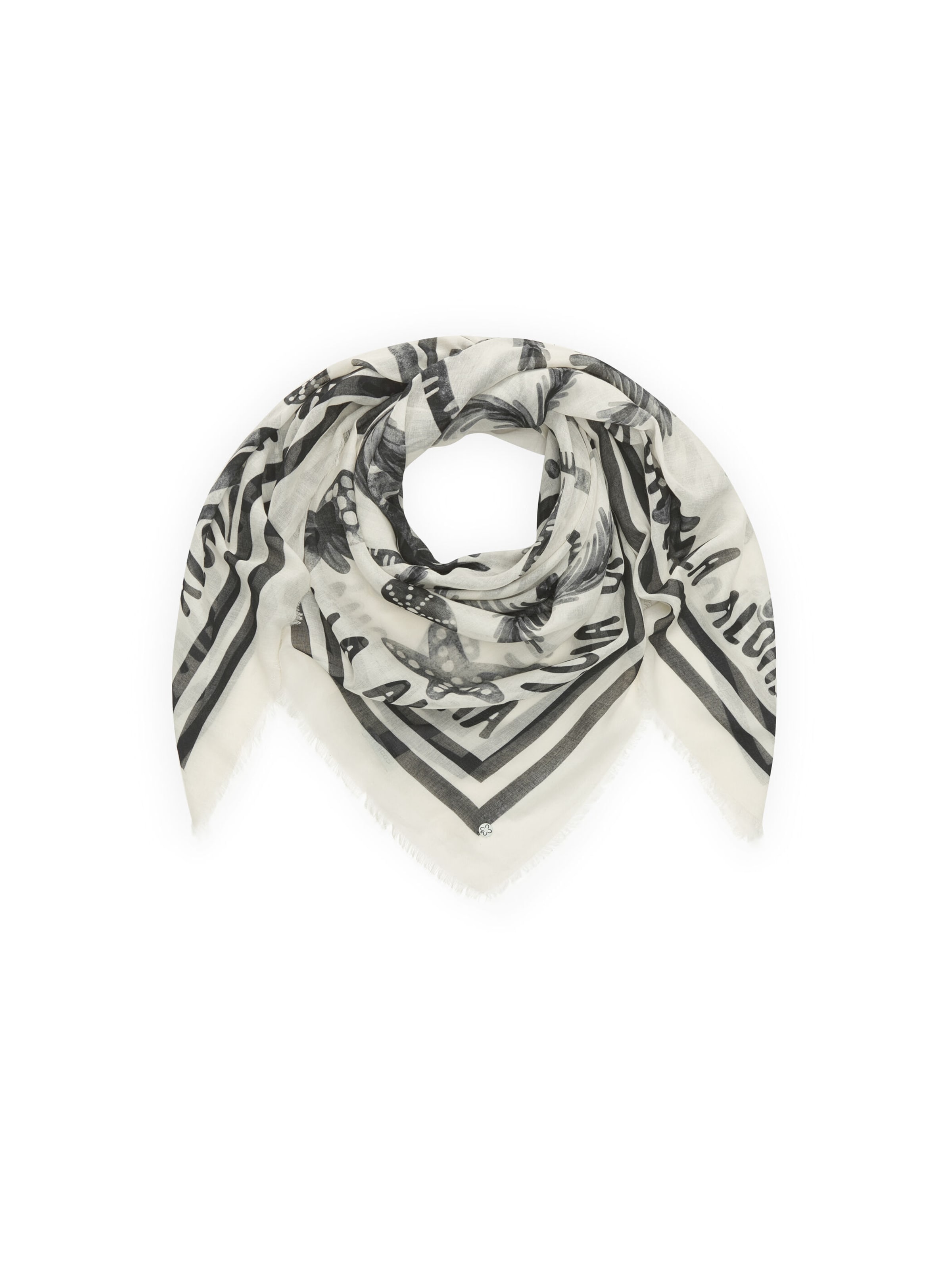 CODELLO Tuch mit Strand-Motiven in schwarz, Produktansicht