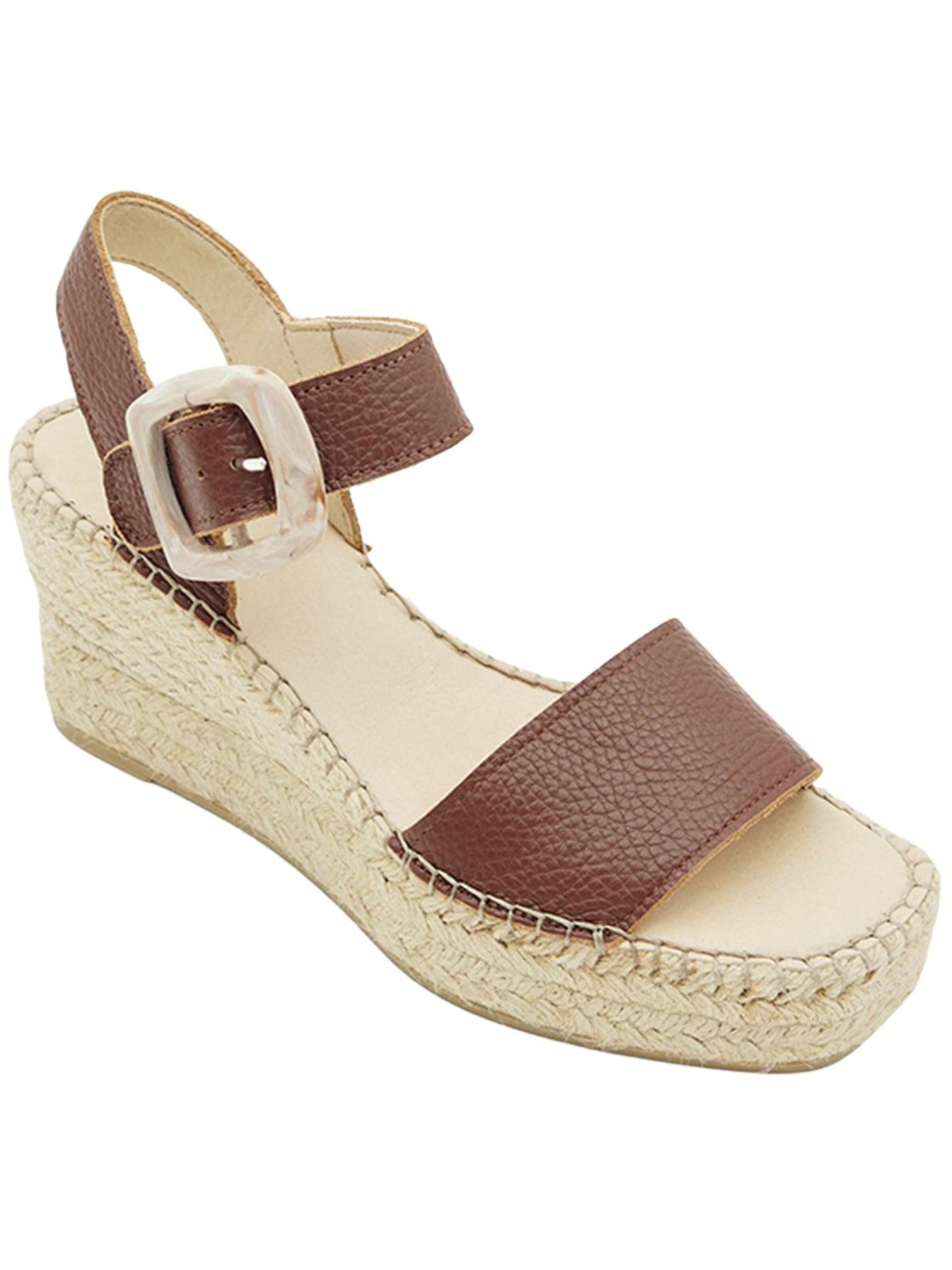 Desa Sandals 'Keilsandalen' in Brown