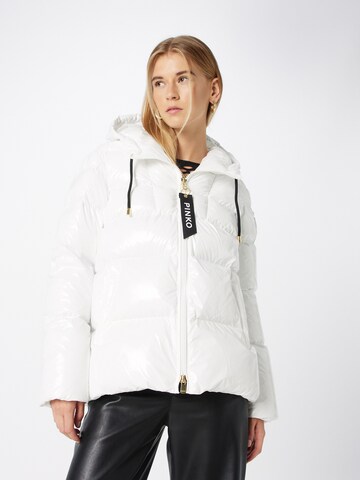 PINKO Between-Season Jacket 'ELEODORO CABAN' in White: front