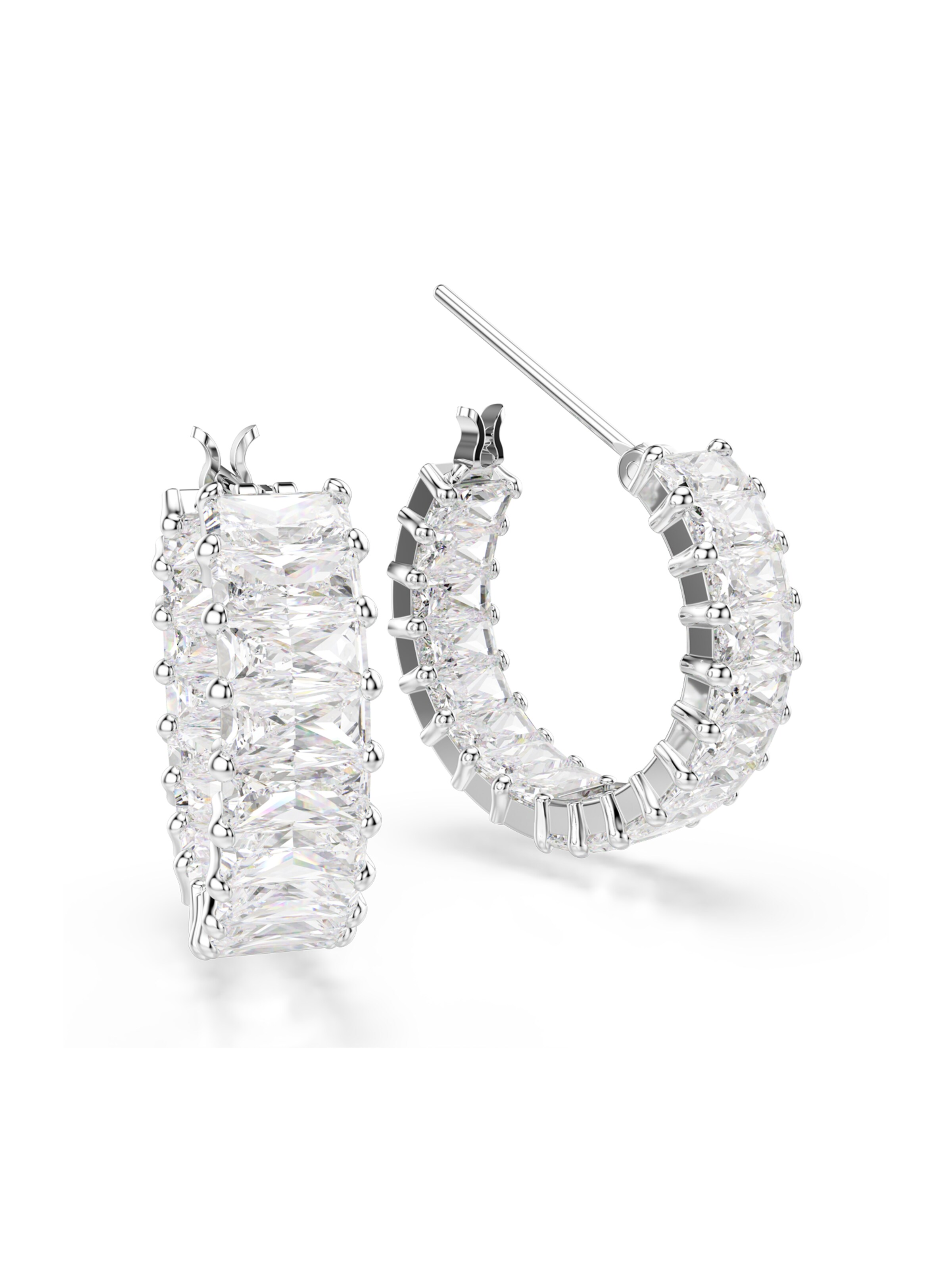 Swarovski Σκουλαρίκια 'Matrix' σε ασημί