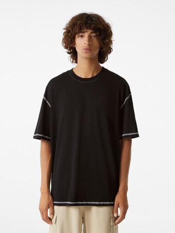 Bershka Shirt in Zwart: voorkant