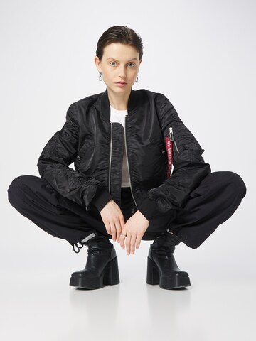 ALPHA INDUSTRIES Демисезонная куртка 'MA-1' в Черный