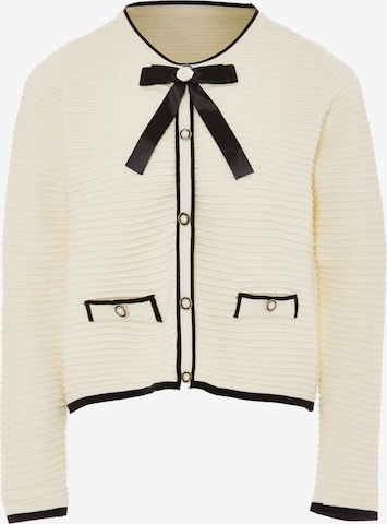 NAEMI Strickjacke in Weiß: Vorderseite