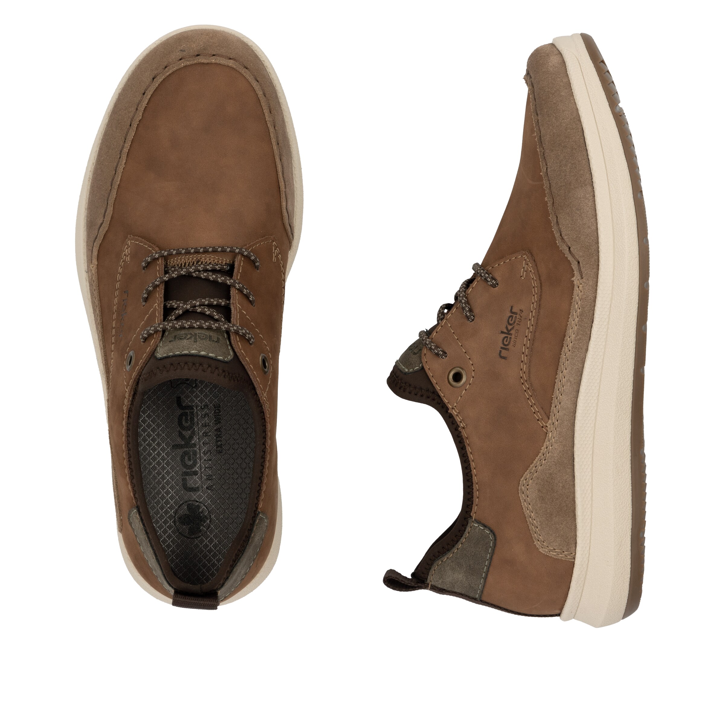 Chaussure de sport à lacets Rieker en marron