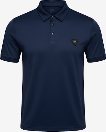 Ombre Poloshirt in Blau: Vorderseite