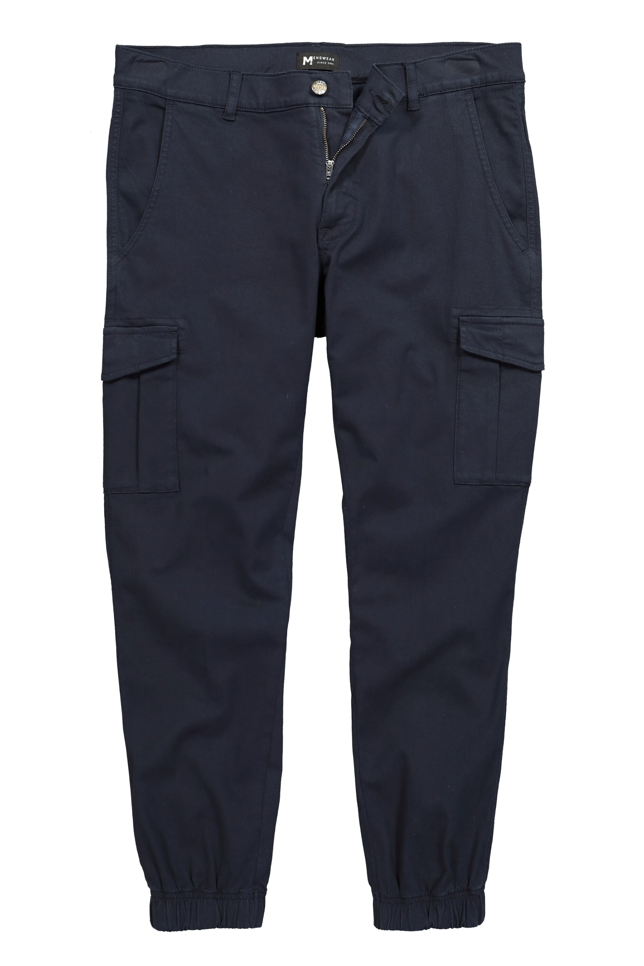 Men Plus Regular Cargo trousers in Blue: front