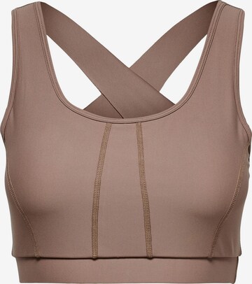 Bustier Soutien-gorge de sport 'Marion' ONLY PLAY en marron : devant