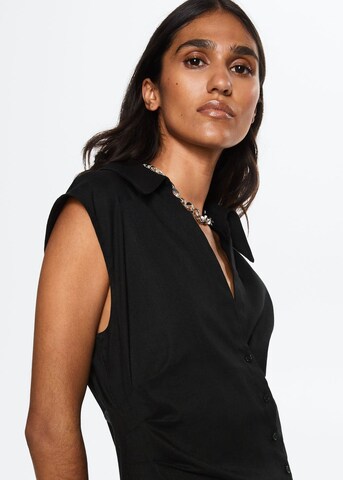 MANGO Shirt Dress 'Janet' in Black