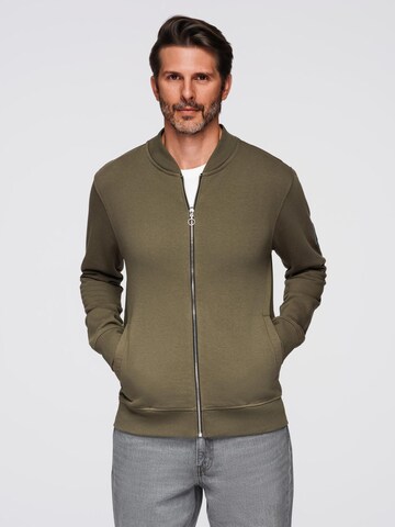 Ombre Sweatvest 'OM-SSZP-0215' in Groen: voorkant