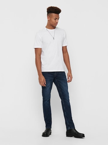 Coupe slim Jean Only & Sons en bleu