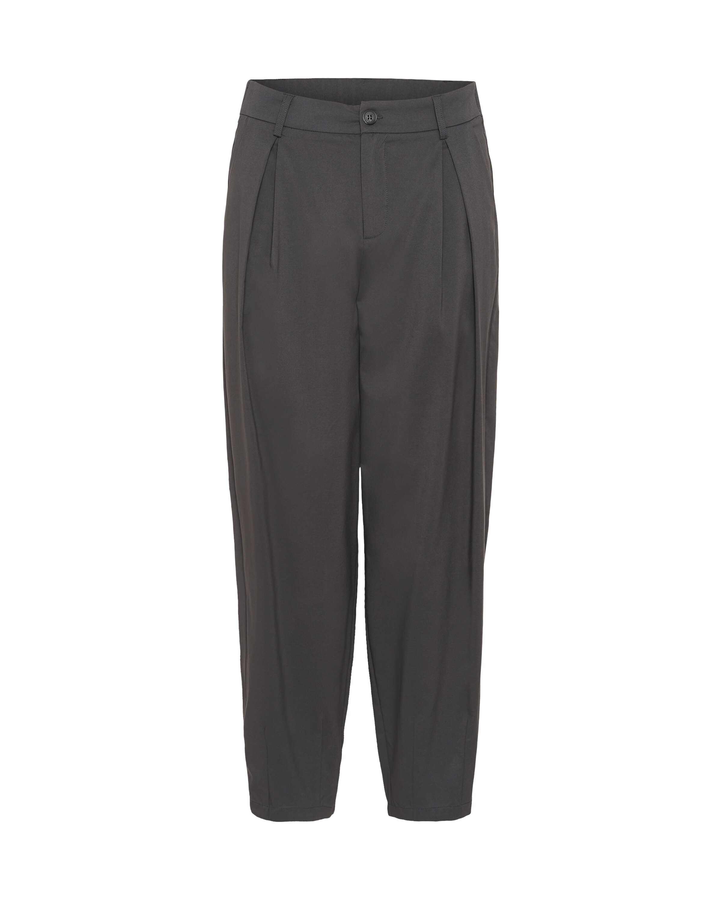 CULTURE Pleat-Front Pants in Grey: front