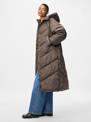 PIECES Winter Jacket in Brown