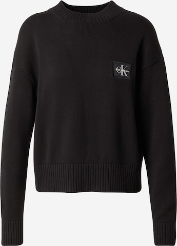Calvin Klein Jeans Regular Pullover in Schwarz: Vorderseite