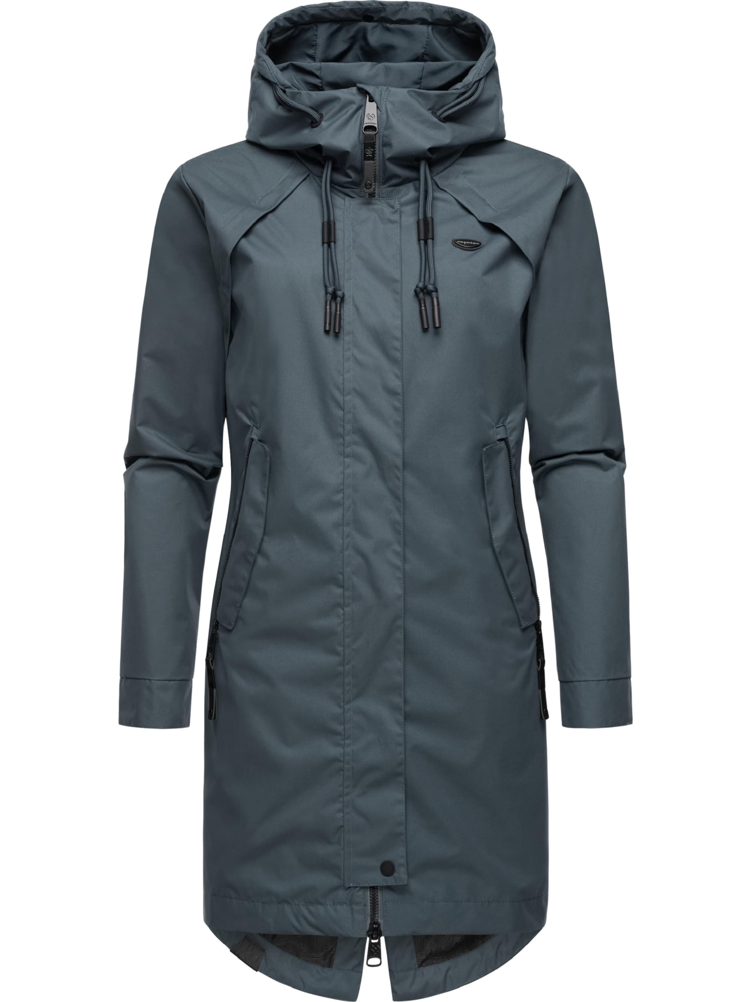 Ragwear Funktionsmantel 'Rejany' in Grau: Vorderseite