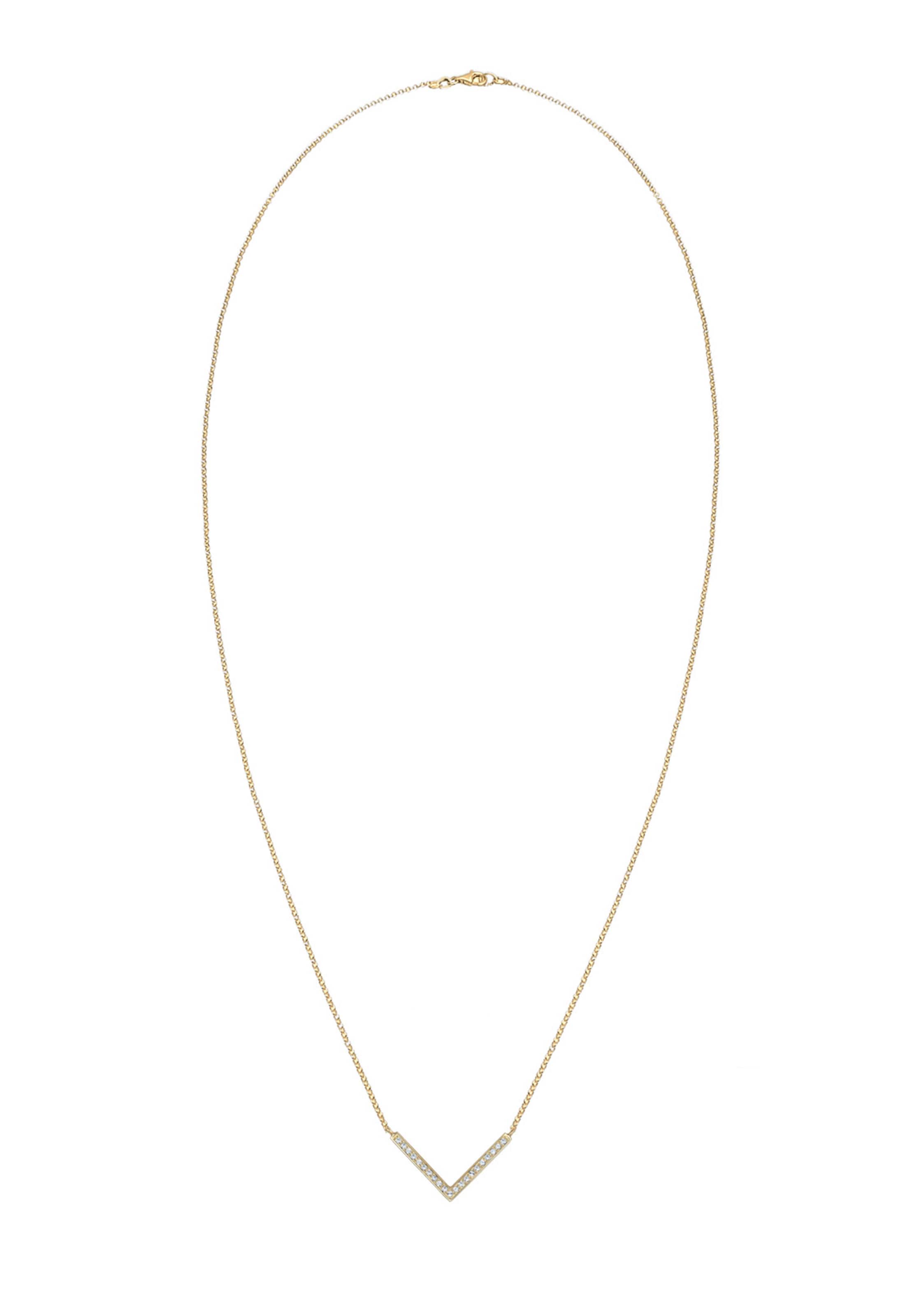ELLI Halskette 'V-Kette, Geo' in Gold: Vorderseite
