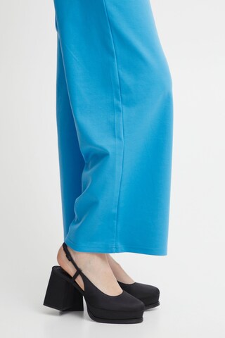 ICHI Wide leg Chino Pants 'KATE' in Blue
