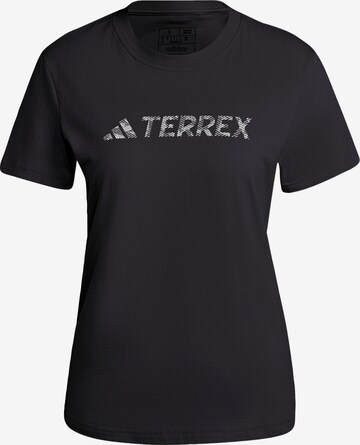 T-shirt fonctionnel 'Classic' ADIDAS TERREX en noir : devant