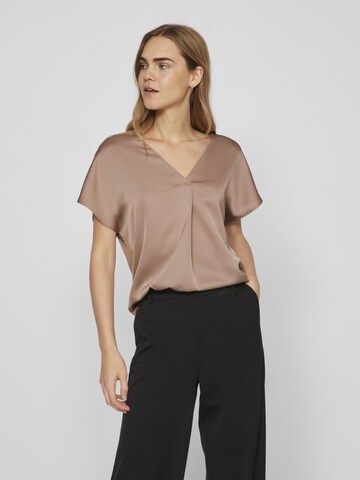 VILA Blouse 'VIEllette' in Bruin: voorkant