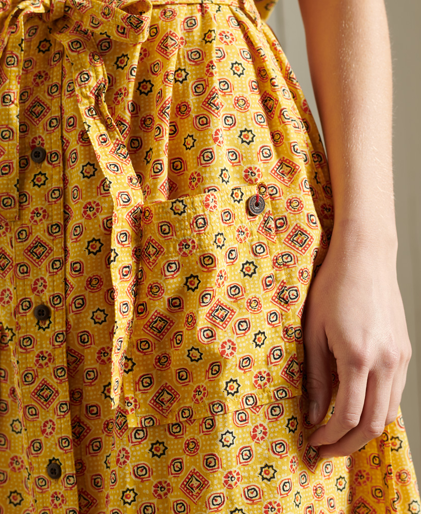 Superdry Kleid in Gelb 