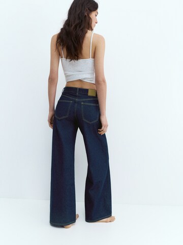 Pull&Bear Wide Leg Jeans in Blau
