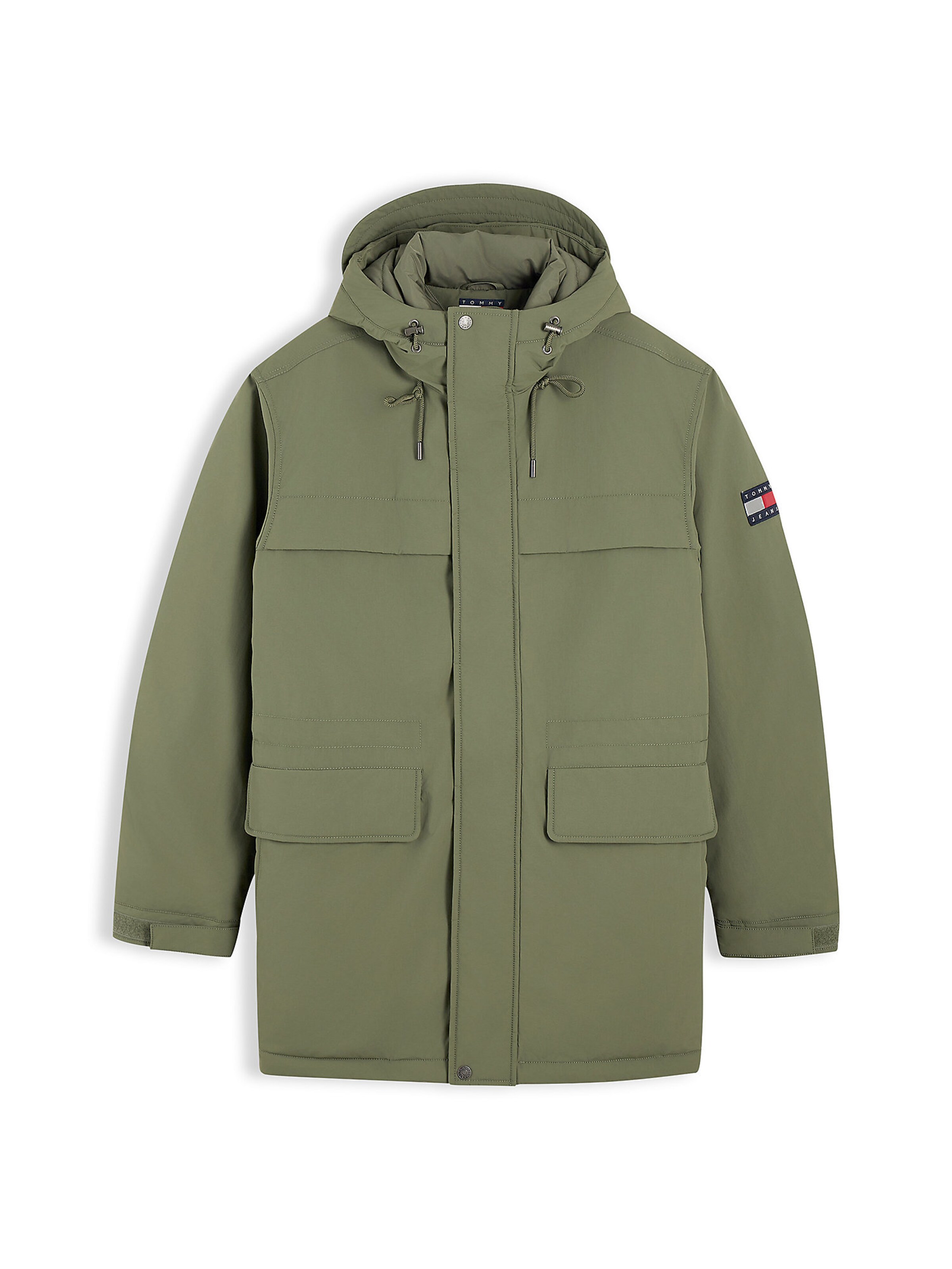 Tommy Jeans Between-seasons parka in Green: front