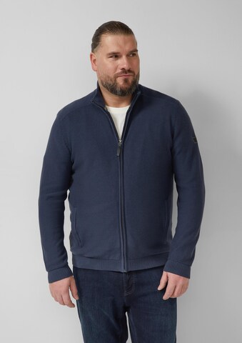 s.Oliver Gebreid vest in Blauw: voorkant