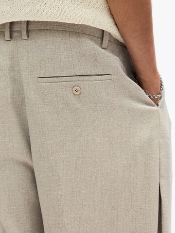 Pull&Bear Wide Leg Hose in Beige