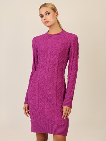 APART Knitted dress in Purple: front