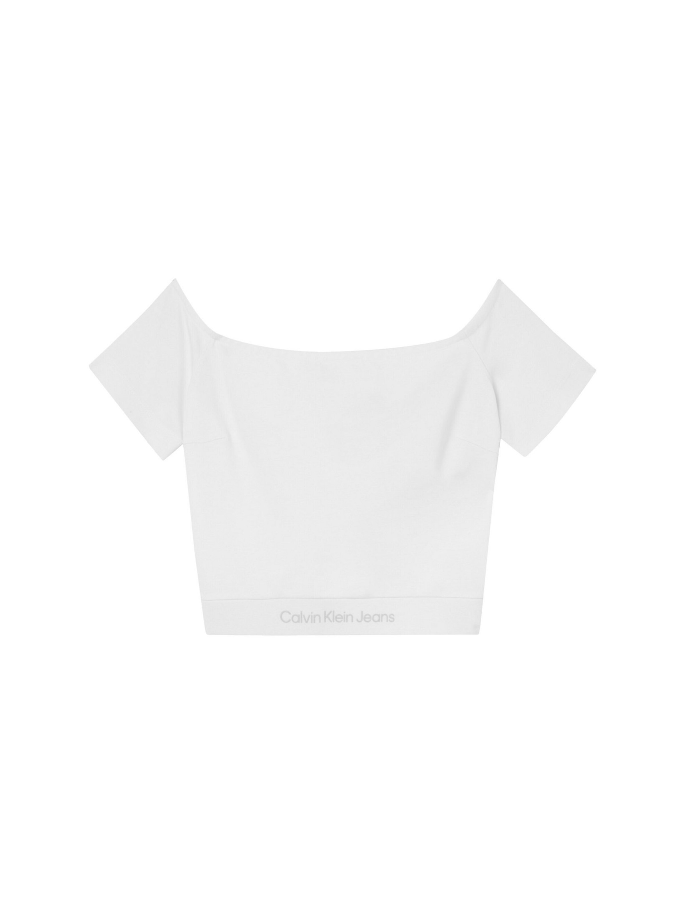 Regular Tricou de la Calvin Klein Jeans pe alb: față