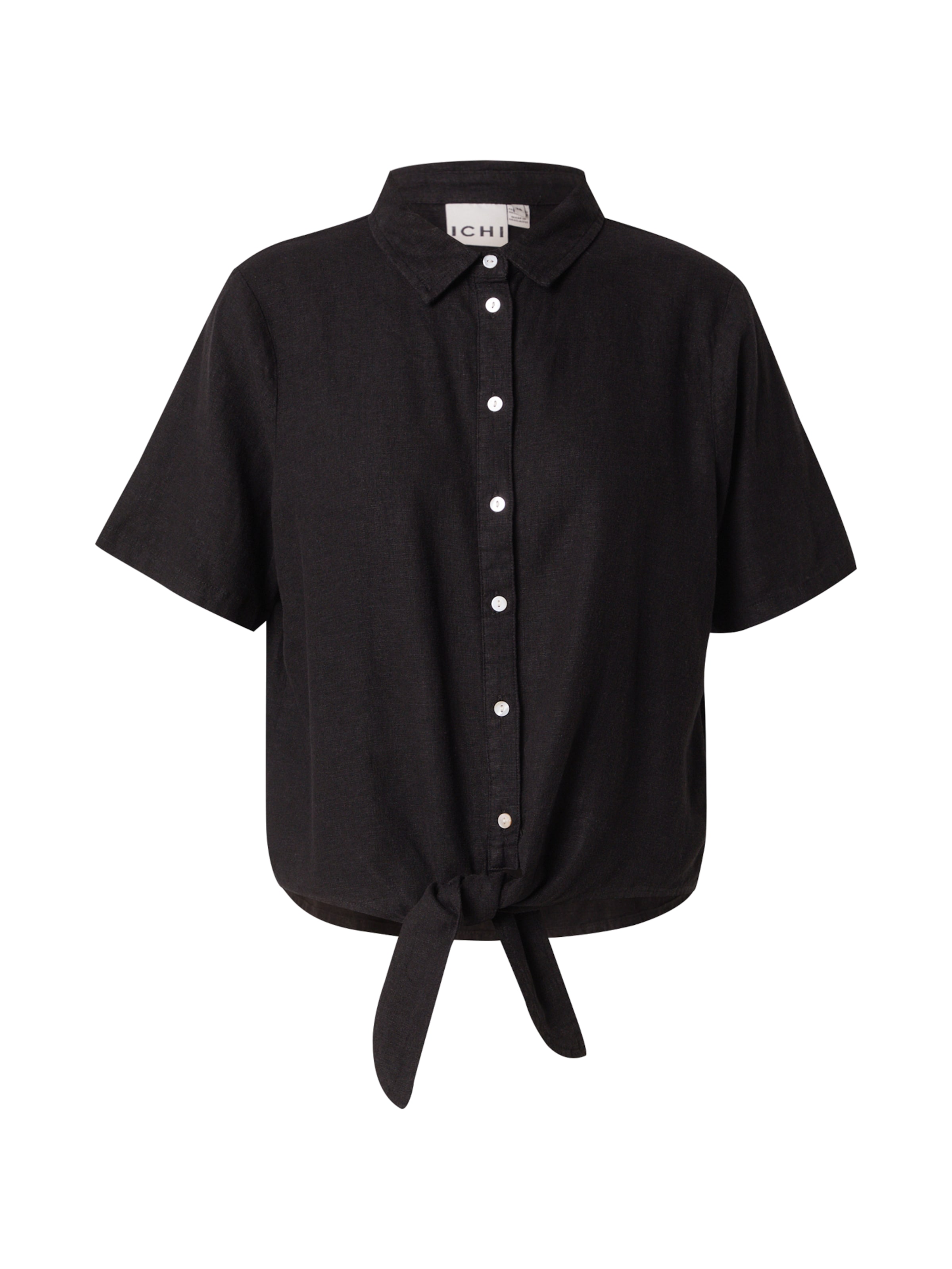 ICHI Bluse 'IHLINNO' i sort: forside