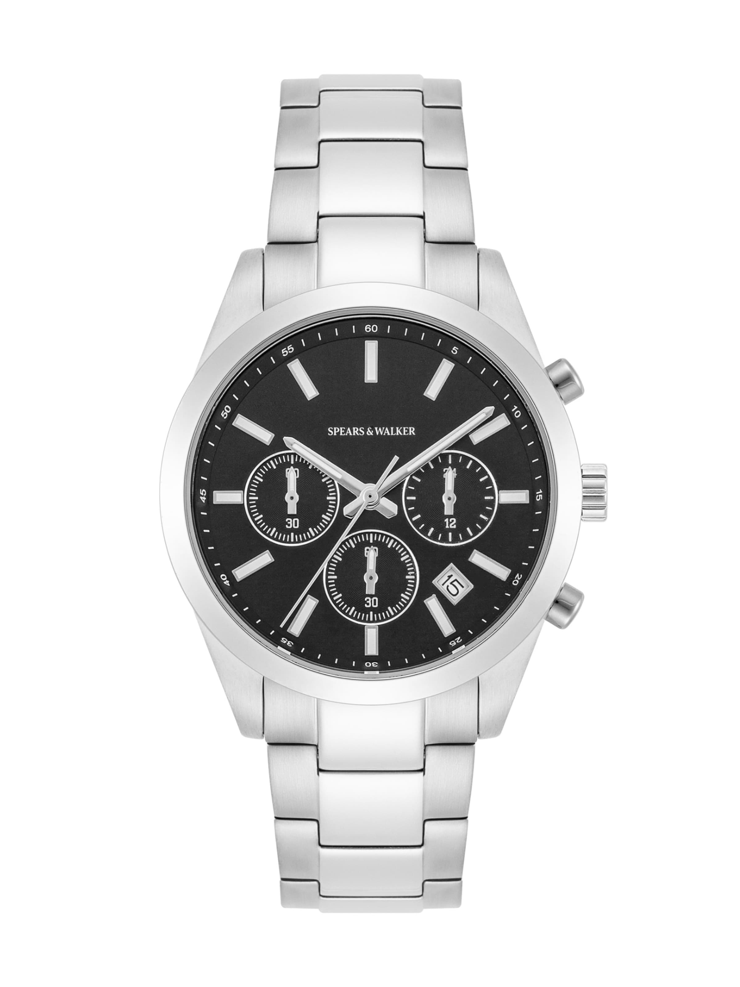 Spears & Walker Analoguhr in Silber: Vorderseite