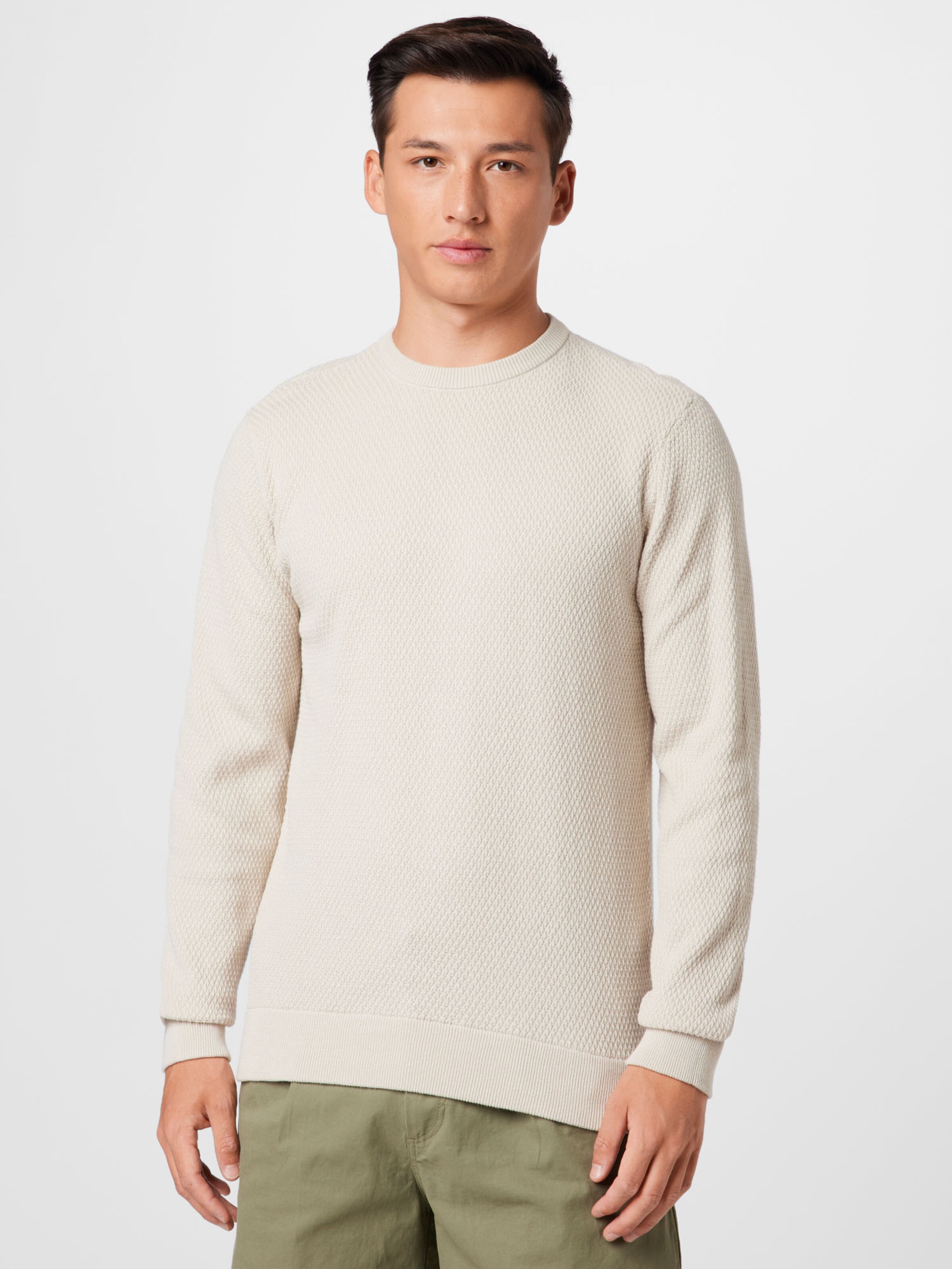 Männer Pullover & Strick Casual Friday Pullover 'Karlo' in Creme - UH46564